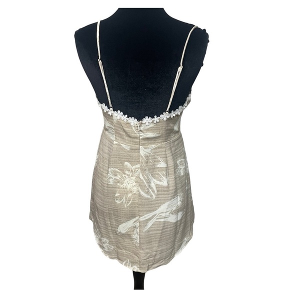 Saints & Secrets Mocha and White Floral Mini Sundress, NWT, Large - Picture 2 of 12